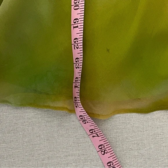 Sleeveless sexy Green Tie-Dye Slip Dress fairy festival - Picture 10 of 11